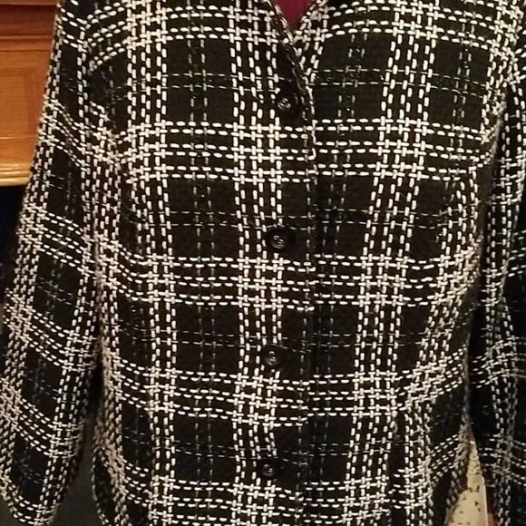 Cj Banks  1xl sparkle plaid blazer - Picture 2 of 8